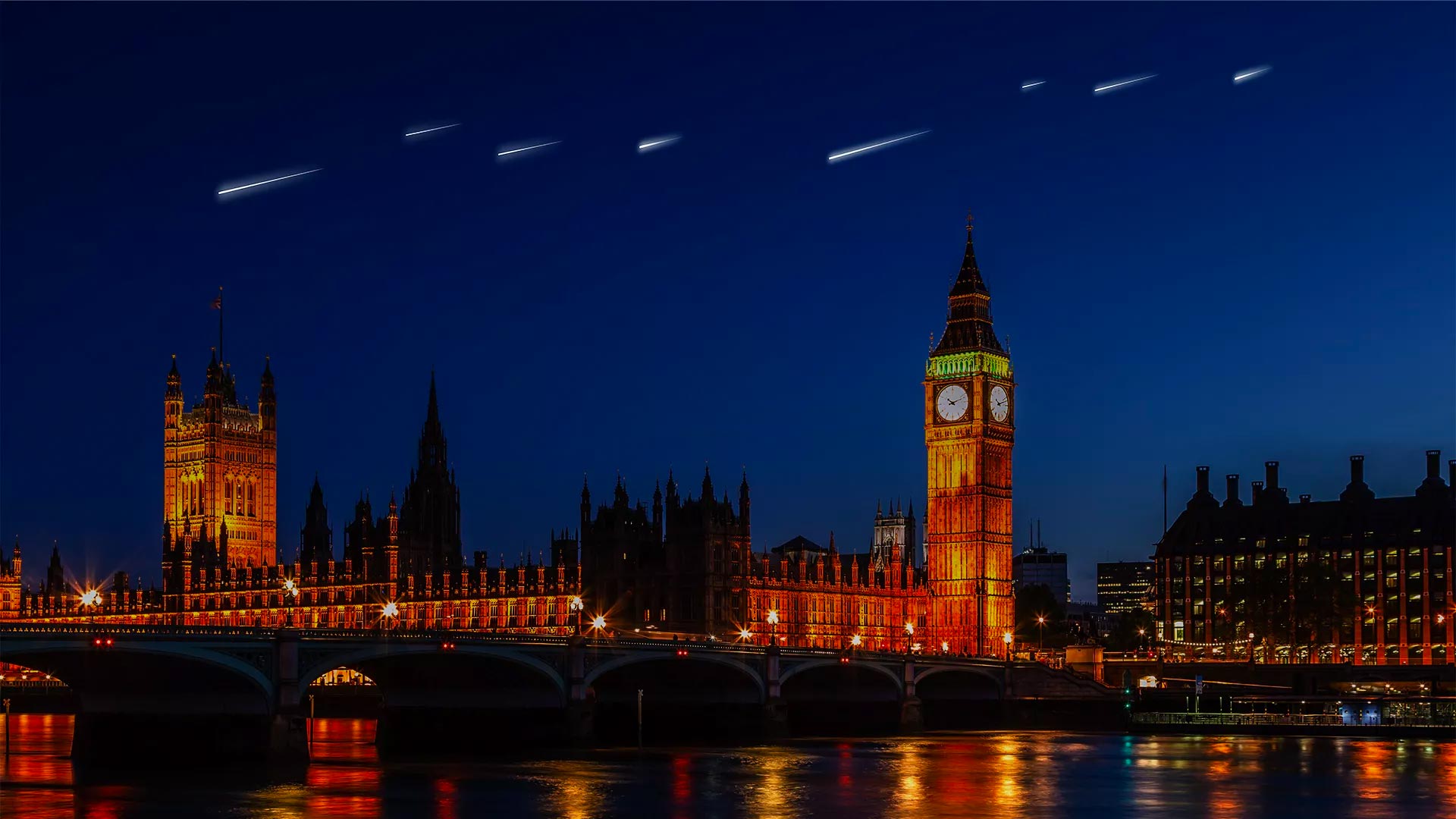 Sky Canvas Shooting Stars Over London